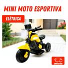 Mini Moto Elétrica Esportiva Amarela Diversão em Alta Velocidade
