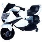 Mini Moto Elétrica Infantil 6V com Luz e Som Branco