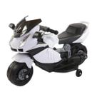 Mini Moto Elétrica Infantil Bivolt 6v Ninja Branca com Fárois Led Coloridos