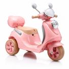 Mini Moto Elétrica Infantil Scooter 6v Rosa Retro Luz Som Música E Baú Menina Bella