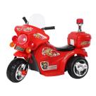 Mini moto elétrica policia vermelha com sirene importway