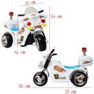 Mini Moto Elétrica Triciclo Criança Infantil Bateria 6V Importway BW006-BR Branca Polícia Bivolt