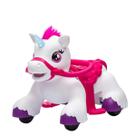 Mini Moto Elétrica Unicórnio Infantil Rosa com Cela Confortável Carrinho com Rodinhas de Estabilidade