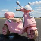 Mini Moto Infantil Elétrica Bella Clássica Lambreta 6 volts Luz e Som