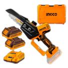 Mini Motosserra A Bateria Ingco 6 Pol 15CM 20V Brushless Com 2 Baterias CGSLI206629