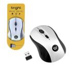 Mini Mouse Bright Sem Fio Preto E Prata 1600dpi 4 Botões