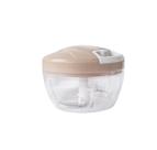 Mini multiprocessador de alimentos manual em plástico com 2 lâminas 6x9cm