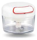 Mini Multiprocessador Triturador Manual 2 Lâminas Inox Alho E Alimentos Cozinha Portátil Branco Mini Multiprocessador Triturador Manual 2 Lâminas Inox Alho E Alimentos Cozinha Portátil Branco