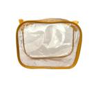 MINI necessaire transparente e AMARELA 15x12