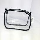 Mini necessaire transparente e preta 15x12 (comp)