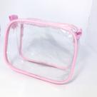 Mini Necessaire transparente e ROSA 15x12