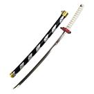 Mini O-Katana Kimetsu No Yaiba Tanjiro V2 Em Metal Coleção Suporte Mesa