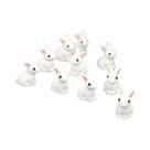 Mini Ornamentos De Jardim Em Forma De Coelho, 10 Peças, Decoração De Páscoa Em Resina, Figurinha De