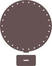 Mini painel Disco com furos 12cm MDF 10 unidades Mini painel Disco com furos 12cm MDF 10 unidades