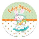 Mini Painel Redondo Com Elástico Capa De Mesa Festa Páscoa Coelhinho 50x50 Premium Veste Fácil