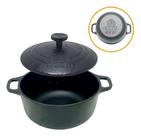Mini palena com Tampa 12 cm petisqueira 500 ml Ferro fundido