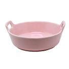 Mini Panela De Porcelana Lisa Com Alça Rosa 900ml