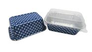 Mini panelas de pão descartáveis de alumínio KitchenDance 180mL (azul)