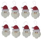 Mini Papai Noel Pendente De Árvore Natal Noel 7,5X0,5 Cm 12 Peças