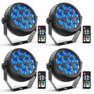 Mini Par Lights recarregáveis ZonQoonz 12 RGB Wireless (pacote com 4)