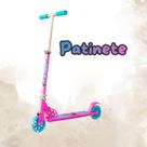 Mini Patinete Infantil Azul Rodas LED Ajustável Dobrável