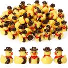 Mini Patitos Vaqueros de Resina GGSTDDUP Western Cowboy 50 Piezas