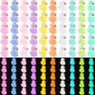 Mini patos de resina luminosa, 100 unidades para artesanato, decoração de casa de bonecas
