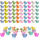 Mini patos de resina luminosa Cidinge, 60 unidades para decoração de jardim DIY