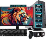 Mini Pc Home Office Computador Cpu Desktop Completo Intel Core I5 8GB SSD 240GB Monitor HDMI 20' DC