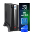 Mini PC Intel Dual Core N4020 4GB SSD 240GB Intel Graphics 600 Win11 PRO Certo PC - Compact Intel 1005 PW