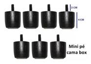 Mini Pesinhos Cama Box Casal 7 Unidades Com 4cm cor Preto