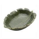 Mini Petisqueira Travessa Folha Decorativa de Cerâmica Banana Leaf Verde Lyor 16x12x4cm Mini Petisqueira Travessa Folha Decorativa de Cerâmica Banana Leaf Verde Lyor 16x12x4cm