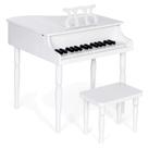 Mini Piano de Cauda para Crianças com Banco - Branco