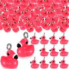 Mini pingentes de resina Landical Flamingo, 100 unidades, rosa, 1,5 x 1,3 cm