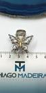 Mini Piranha de Borboleta em Metal Niquelado e Dourado - 1 Unidade