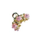Mini Piranha Dourada em Metal com Flores Coloridas e Pedrinhas Mini Piranha Dourada em Metal com Flores Coloridas e Pedrinhas