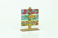 Mini Placa Eu aceito Eu me amo Eu agradeço 14X11X4CM