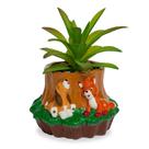 Mini plantador de cerâmica Silver Buffalo Disney The Fox and The Hound com suculenta artificial