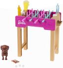 Mini Playset Barbie Game Night com mesa para animais de estimação e pebolim de 3 a 7 anos