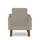 Mini Poltrona Cadeira Infantil Nina De Criança Suede Bege