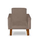 Mini Poltrona Cadeira Infantil Nina De Criança Suede Cappuccino