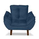 Mini Poltrona Cadeira Opala Infantil De Criança Suede Azul Marinho Mini Poltrona Cadeira Opala Infantil De Criança Suede Azul Marinho