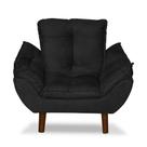 Mini Poltrona Cadeira Opala Infantil De Criança Suede Preto. Mini Poltrona Cadeira Opala Infantil De Criança Suede Preto.