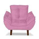 Mini Poltrona Cadeira Opala Infantil De Criança Suede Rose