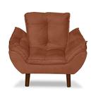 Mini Poltrona Cadeira Opala Infantil De Criança Suede Terracota Mini Poltrona Cadeira Opala Infantil De Criança Suede Terracota