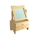 Mini Porta Joias e Biju 2 Gaveta e Espelho M 20,5x14,5x32 Mdf Madeira