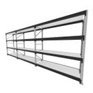 Mini porta pallet 200 kg por nivel inicial +2 continuação com 4 niveis preto com MDF Branco Mini porta pallet 200 kg por nivel inicial +2 continuação com 4 niveis preto com MDF Branco