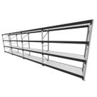 Mini porta pallet 200 kg por nivel inicial +3 continuação com 4 niveis preto com MDF Branco Mini porta pallet 200 kg por nivel inicial +3 continuação com 4 niveis preto com MDF Branco