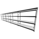 Mini porta pallet 200 kg por nivel inicial +4 continuação com 4 niveis preto com MDF Branco Mini porta pallet 200 kg por nivel inicial +4 continuação com 4 niveis preto com MDF Branco