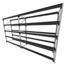 Mini porta pallet 200 kg por nivel inicial + continuação com 5 niveis preto com Sem MDF Mini porta pallet 200 kg por nivel inicial + continuação com 5 niveis preto com Sem MDF